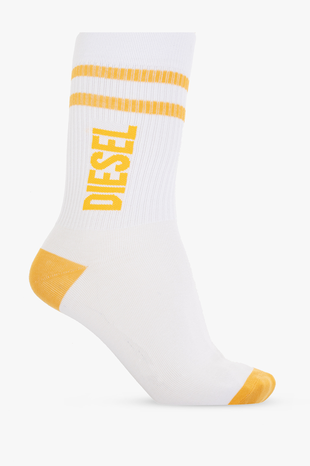 DIESEL | SKM-D-CREW-LIGHT-SOCKS 3PACK SOCKS WHITE 靴下 Men's 3-pack of ribbed socks with D logo | Multicolor | Diesel